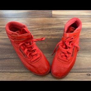1980s High Top Reebok Classics Bright Red